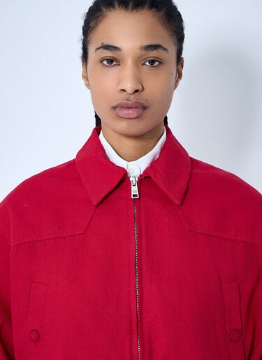 Prada Cotton Trucker Jacket Red pra0260064