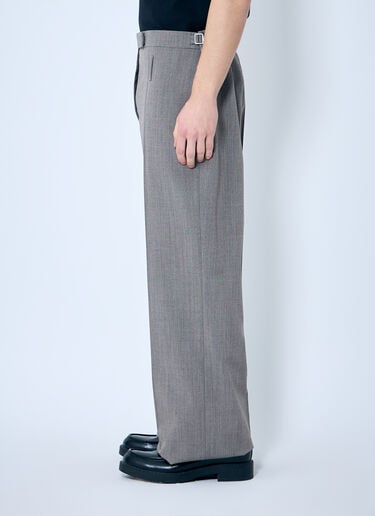 Prada Belted Tailored Wool-Blend Pants Beige pra0360002