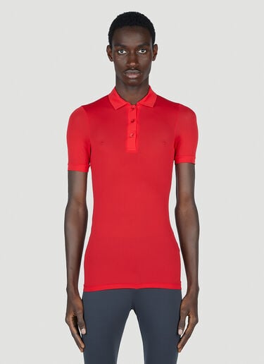 Raf Simons Polo à Manches Longues Rouge raf0152002