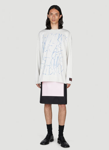 Kick Your Ass Long Sleeve T-Shirt Raf Simons Kick Your Ass Long Sleeve T-Shirt White raf0152010