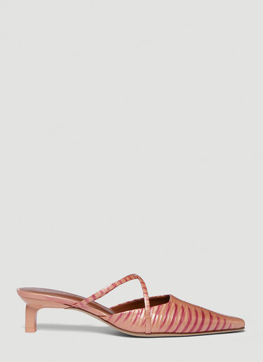 Rejina Pyo Phoebe Leather Heeled Mules Pink rej0239016