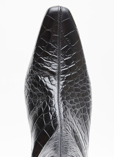 Pillar Snake-Embossed Leather Boots Rejina Pyo Pillar Snake-Embossed Leather Boots Black rej0253012