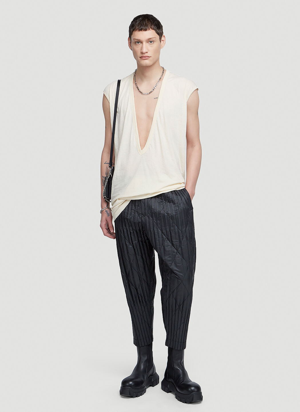 Rick Owens Dylan T-Shirt in Cream | LN-CC