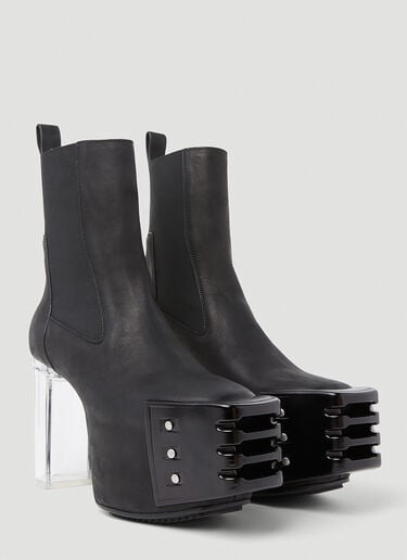 Rick Owens Clear Heel Boots Black ric0153027