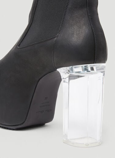 Rick Owens Clear Heel Boots Black ric0153027