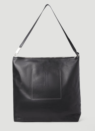 Rick Owens Large Leather Tote Bag Black ric0153034