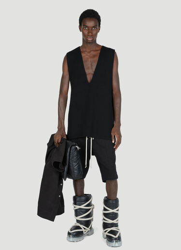Rick Owens 羊绒针织背心 黑色 ric0154001