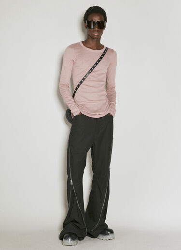 Rick Owens 마감하지 않은 가장자리 티셔츠  핑크 ric0155015