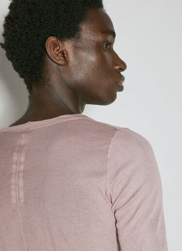 Rick Owens 마감하지 않은 가장자리 티셔츠  핑크 ric0155015