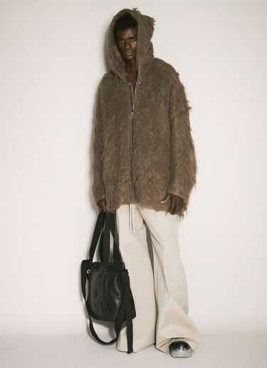 Rick Owens Porterville Jumbo Hooded Peter Jacket Brown ric0157011