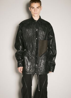 Rick Owens 做旧牛仔夹克 黑色 ric0158002