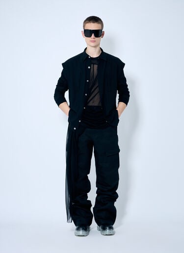 드레인 티셔츠 Rick Owens 드레인 티셔츠 블랙 ric0159030