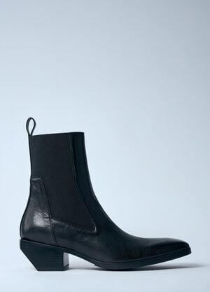 Rick Owens 스티발리 가죽 부츠 블랙 ric0159052