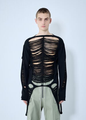 Rick Owens 사다리 패턴 스웨터  블랙 ric0160007