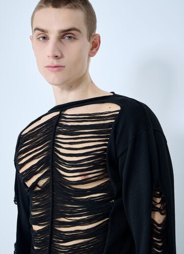 Rick Owens 사다리 패턴 스웨터  블랙 ric0160007