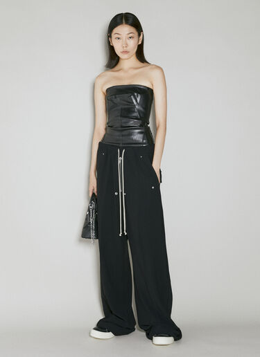 Rick Owens 디스트레스트 뷔스티에 탑 블랙 ric0253018