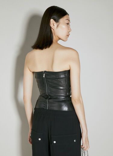 Rick Owens 디스트레스트 뷔스티에 탑 블랙 ric0253018