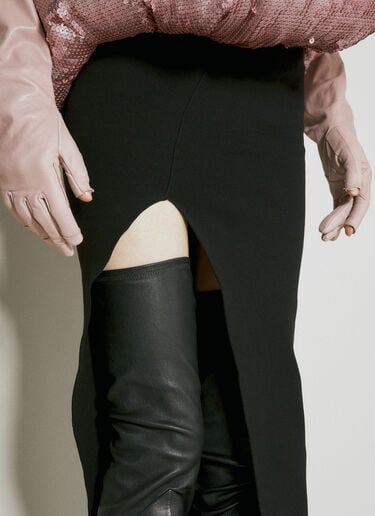 针织长款半裙 Rick Owens 针织长款半裙 黑色 ric0254009