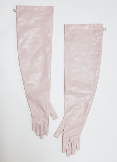 Rick Owens 긴 가죽 장갑 핑크 ric0254018
