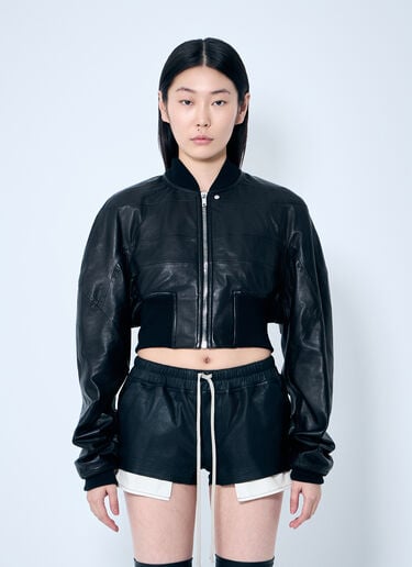 Rick Owens 거더드 봄버 스롭트 재킷  블랙 ric0259014