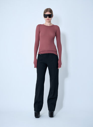 Ribbed Long Sleeve Top Rick Owens Ribbed Long Sleeve Top Red ric0261012