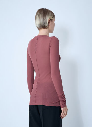 Ribbed Long Sleeve Top Rick Owens Ribbed Long Sleeve Top Red ric0261012