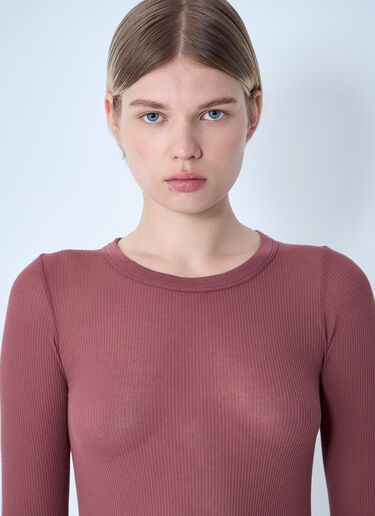 Ribbed Long Sleeve Top Rick Owens Ribbed Long Sleeve Top Red ric0261012