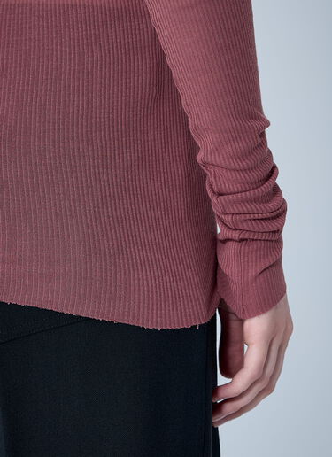 Ribbed Long Sleeve Top Rick Owens Ribbed Long Sleeve Top Red ric0261012
