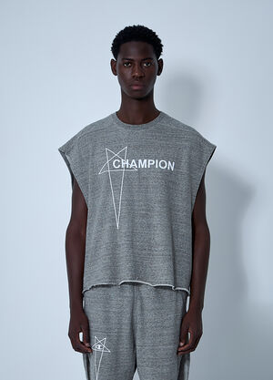 Rick Owens x Champion 로고 모티프 티셔츠 그레이 roc0161001