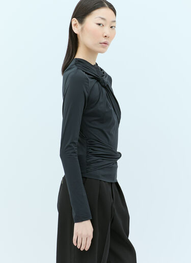 Knotted Jersey Top Rokh Knotted Jersey Top Black rok0254001