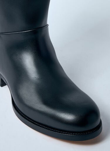The Row Nobilis Leather Boots Black row0159011