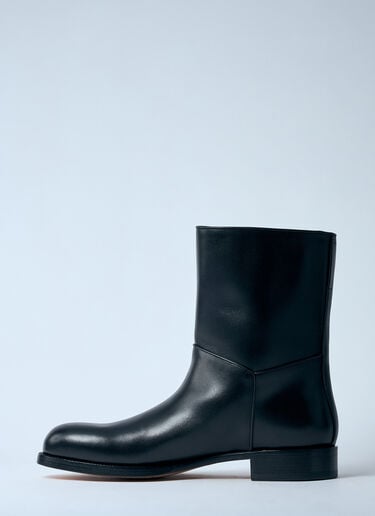 The Row Nobilis Leather Boots Black row0159011