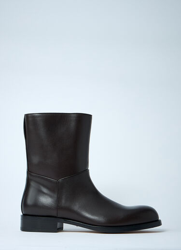 Leather Nobilis Boots The Row Leather Nobilis Boots Brown row0160018