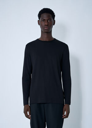The Row Leon Long Sleeve T-Shirt Black row0160022