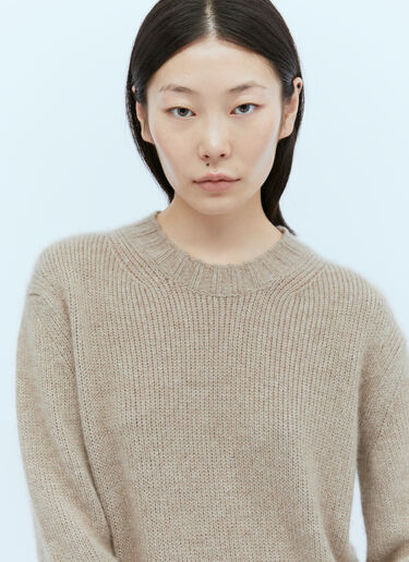Devyn Cashmere Sweater The Row Devyn Cashmere Sweater Beige row0253023
