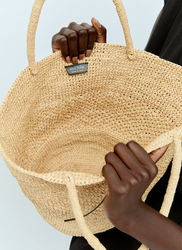 The Row Emilie Raffia Handbag Beige row0256040