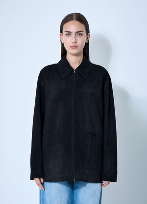 The Row Suede Theon Jacket Black row0260011