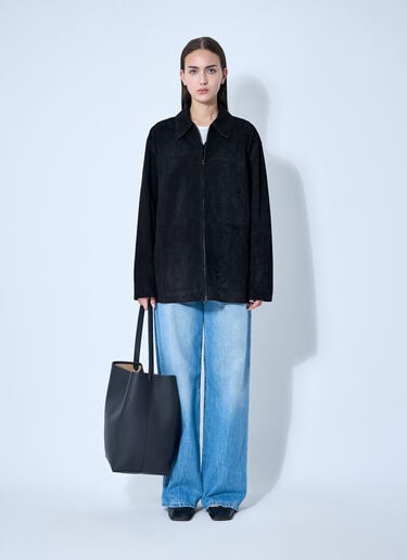 Suede Theon Jacket The Row Suede Theon Jacket Black row0260011