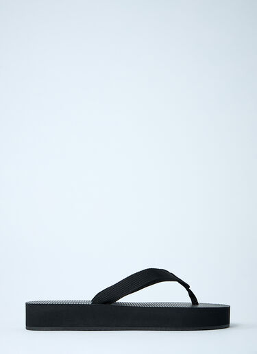 The Row Dune Platform Thong Sandals Black row0260022