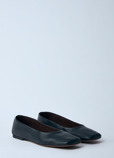 Square Ballerina Flats The Row Square Ballerina Flats Black row0260025