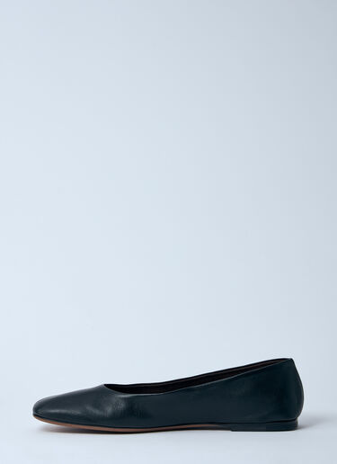 Square Ballerina Flats The Row Square Ballerina Flats Black row0260025