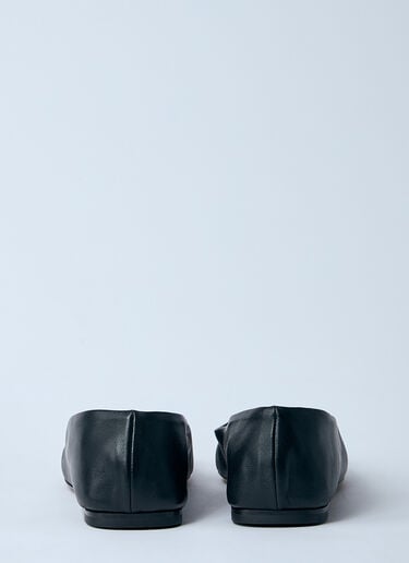 The Row Square Ballerina Flats Black row0260025