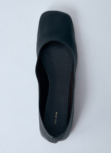Square Ballerina Flats The Row Square Ballerina Flats Black row0260025