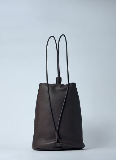 The Row Joe Leather Backpack Brown row0260039