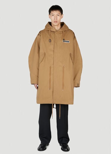 프린트 파카 코트 Raf Simons x Fred Perry 프린트 파카 코트 카멜 rsf0152001