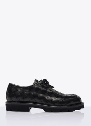 Scarosso Damiano Woven Lace-Up Shoes Black scr0158011