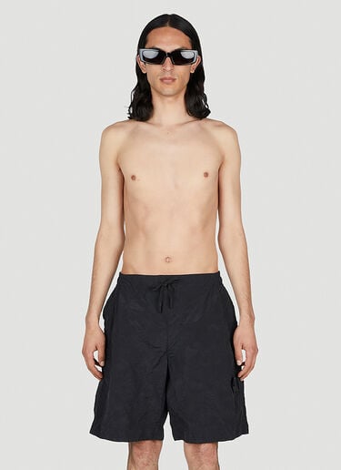 Stone Island Shadow Project 罗盘贴饰泳裤 黑色 shd0152016