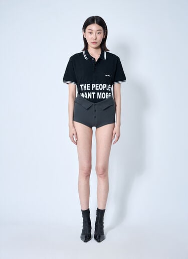 Sia Arnika Text Print Polo Shirt Black sia0260006