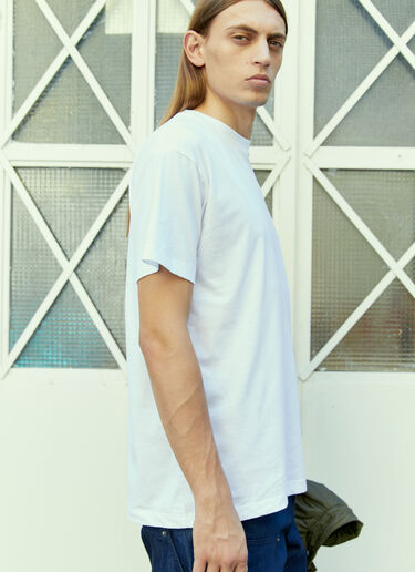 Sky High Farm Workwear 로고 프린트 티셔츠 화이트 skh0354010