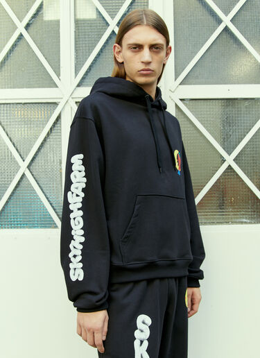 Sky High Farm Workwear 그래픽 프린트 후드 스웨트셔츠 블랙 skh0354011